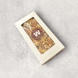 Chokladkaka, mjölkchoklad med mandel och mandelkrokant