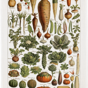 Kökshandduk, grönsaker