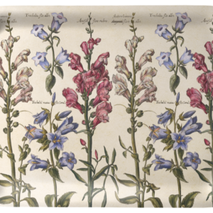 Träbricka 27x20cm, blommor