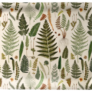 Träbricka 27x20cm, ormbunke