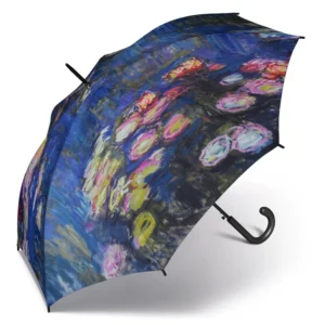 Paraply, Monet, Näckrosmotiv mörkblått