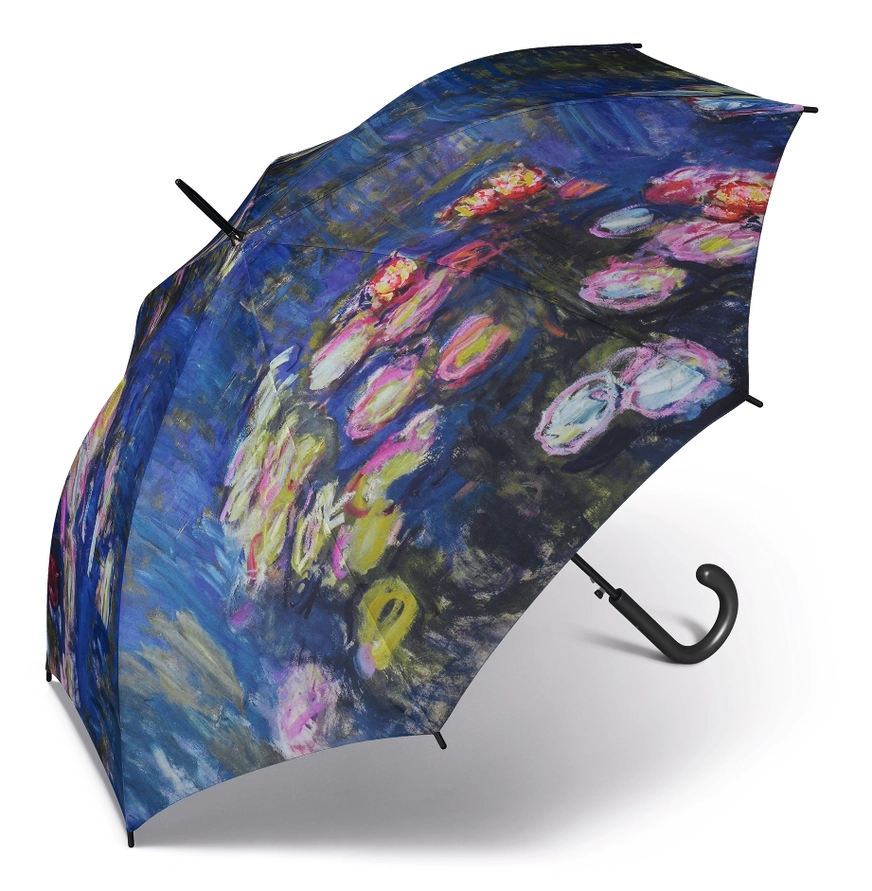 Paraply, Monet, Näckrosmotiv mörkblått